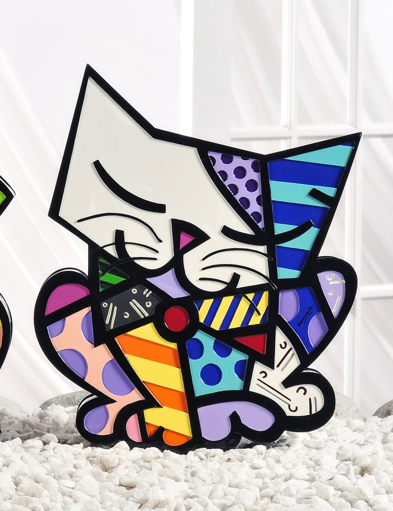 Romero Britto Cat Statue Artreco