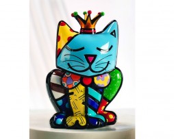 Katze Figur Romero Britto witzig und dekorativ Cat PopArt 