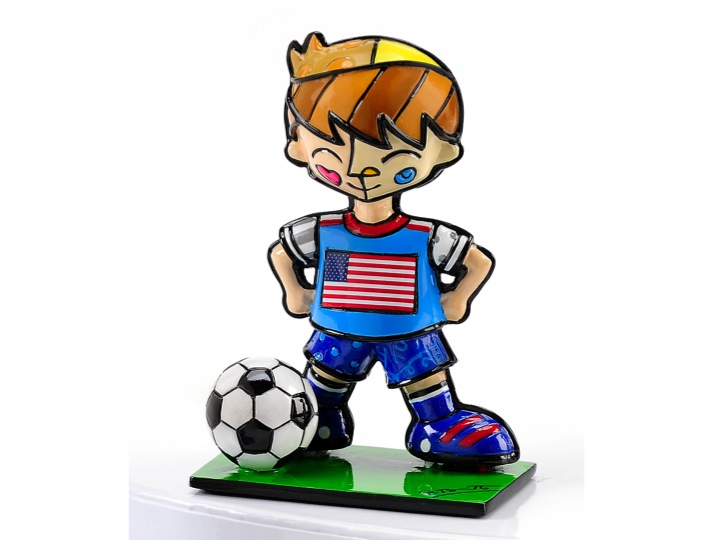 Romero Britto Mini World Cup Soccer Player Italy NEW 