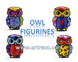 Britto Owl Figurines