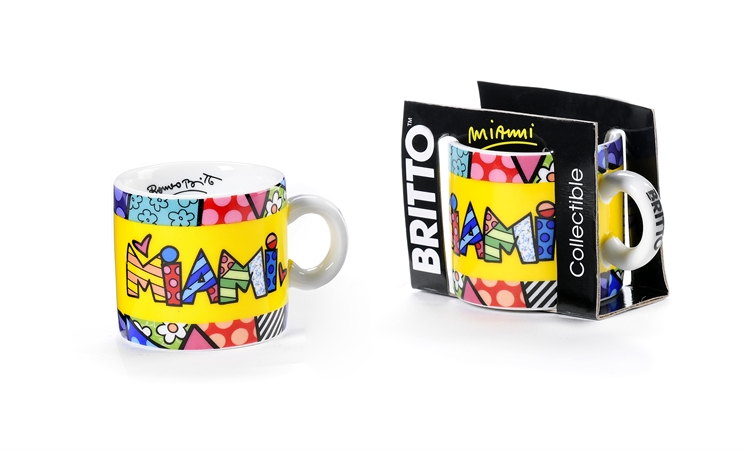 Romero Britto Giftcraft 339047 Lotto 2 Mug Assortite Ceramic 