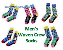 Britto Men's Woven Crew Socks