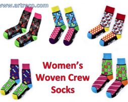 Britto Women's Woven Crew Socks